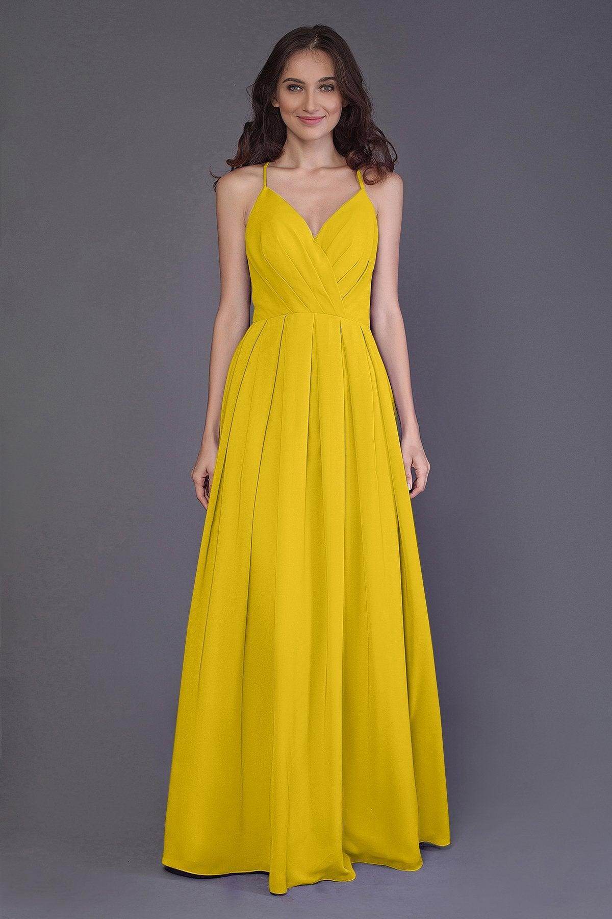 Sheath-Column Floor Length Chiffon Bridesmaid Dress PR3572