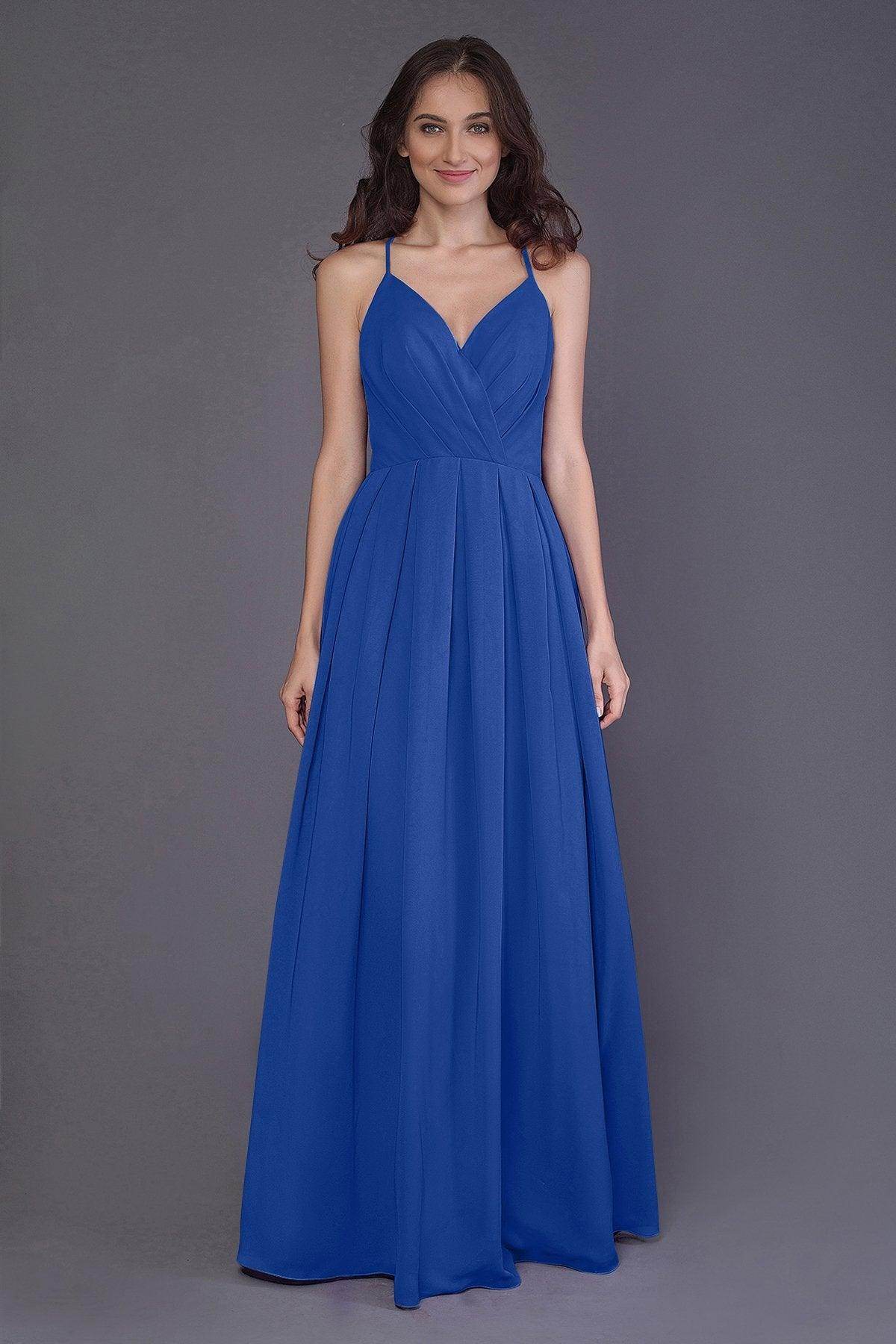 Sheath-Column Floor Length Chiffon Bridesmaid Dress PR3572