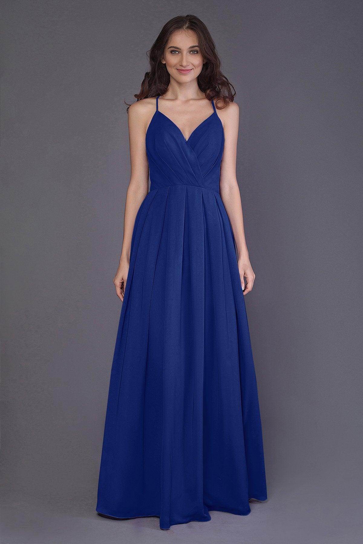 Sheath-Column Floor Length Chiffon Bridesmaid Dress PR3572