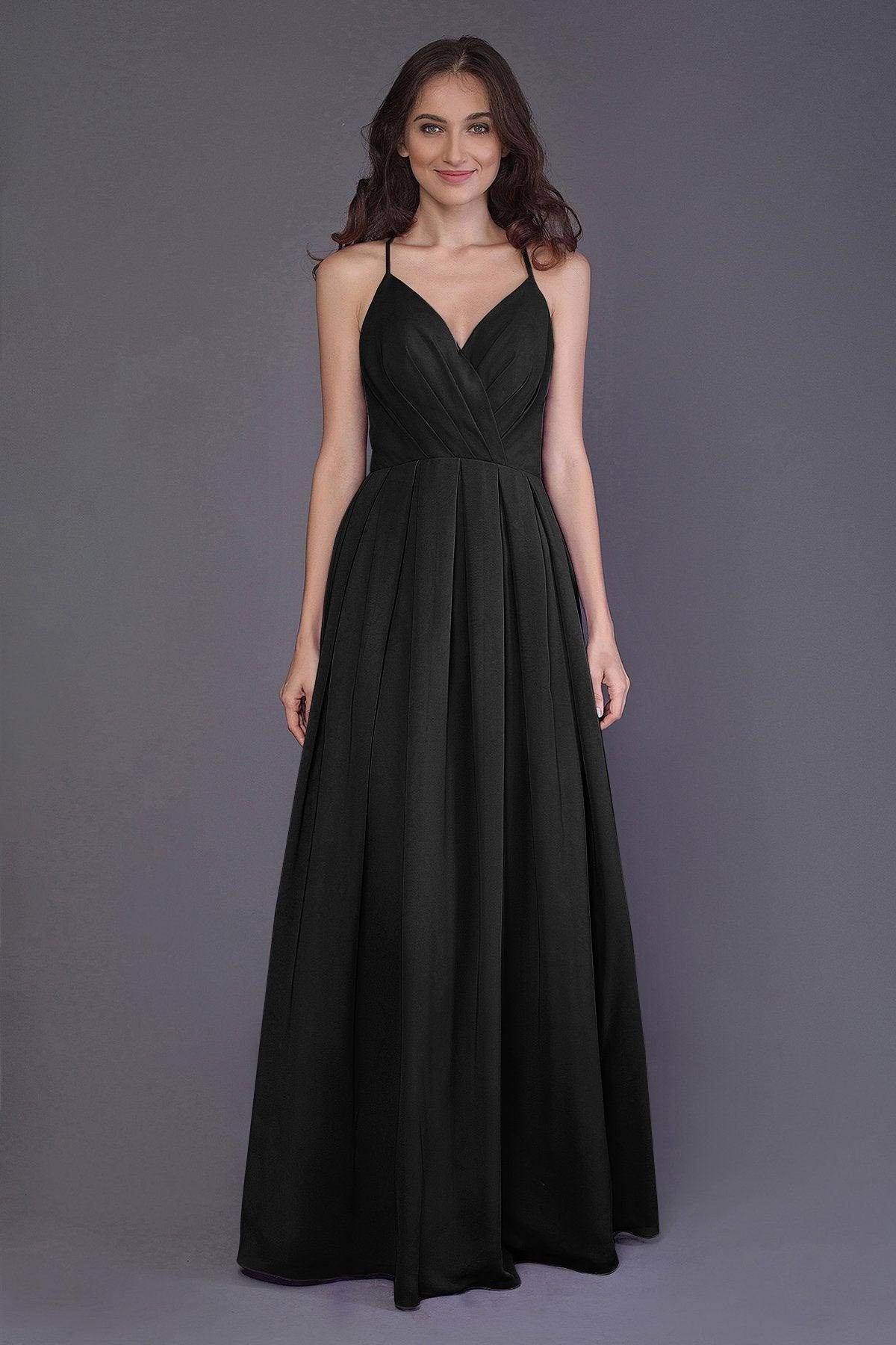 Sheath-Column Floor Length Chiffon Bridesmaid Dress PR3572