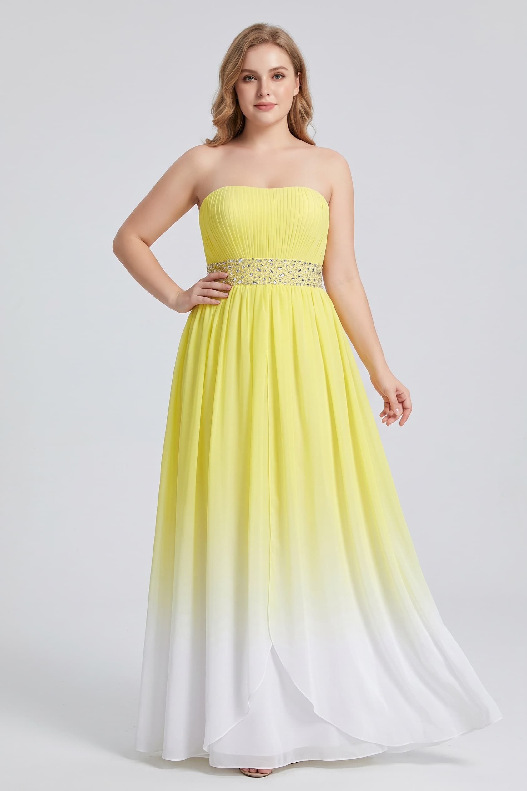 Sheath-Column Floor Length Chiffon Bridesmaid Dress PR3598