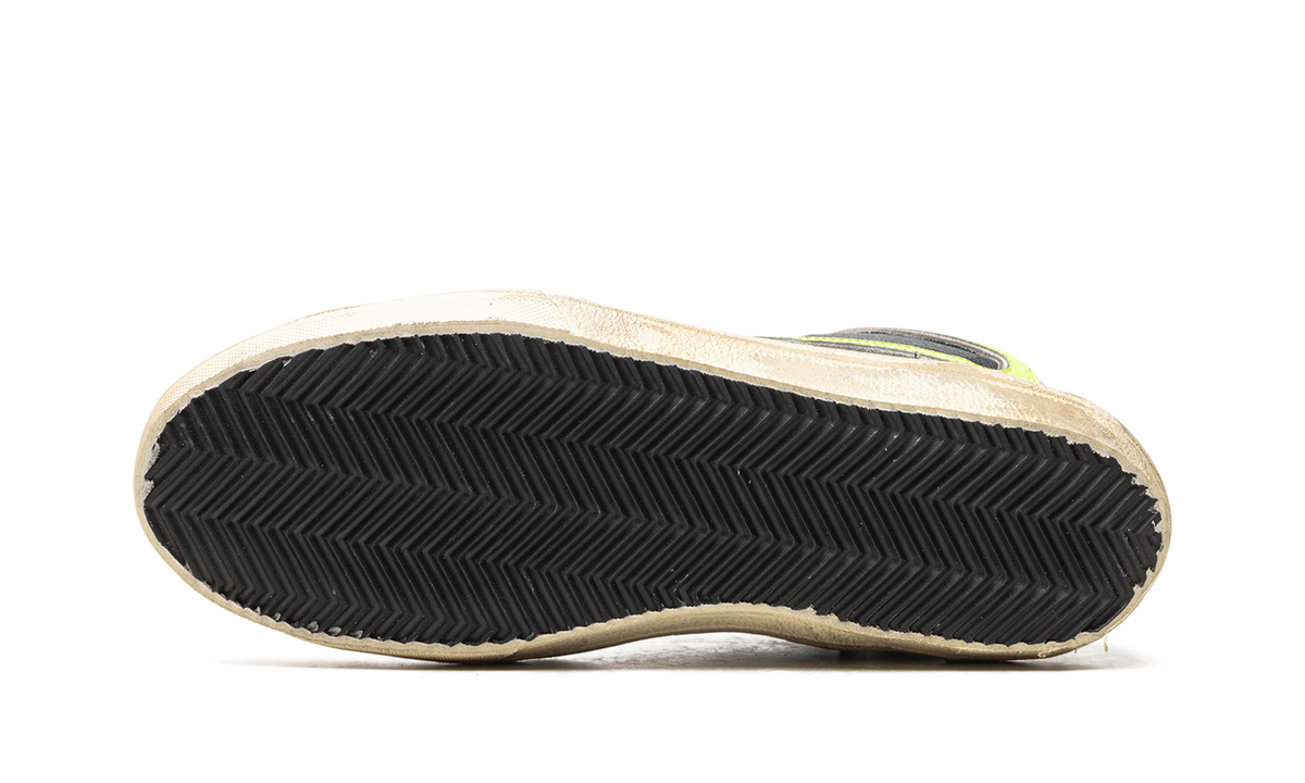 SLIDE CANVAS UPPER SUEDE AND GABARDINE TOE NYLON TONGUE LEATHER STAR AND WAVE BLACK GREEN ICE YELLOW GMF00508.F004407.50772