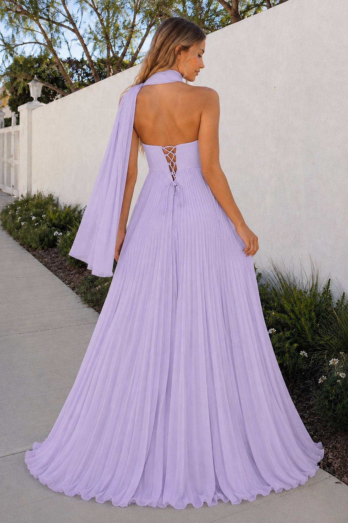 A Line Light Pink Sweetheart Chiffon Long Prom Dress