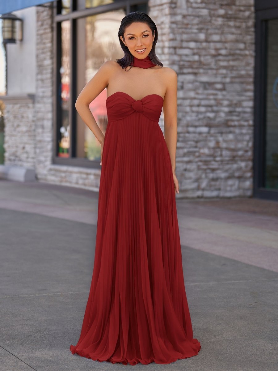 A Line Light Pink Sweetheart Chiffon Long Prom Dress