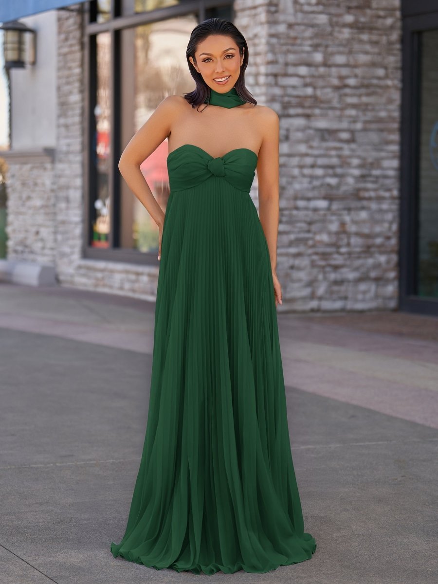A Line Light Pink Sweetheart Chiffon Long Prom Dress