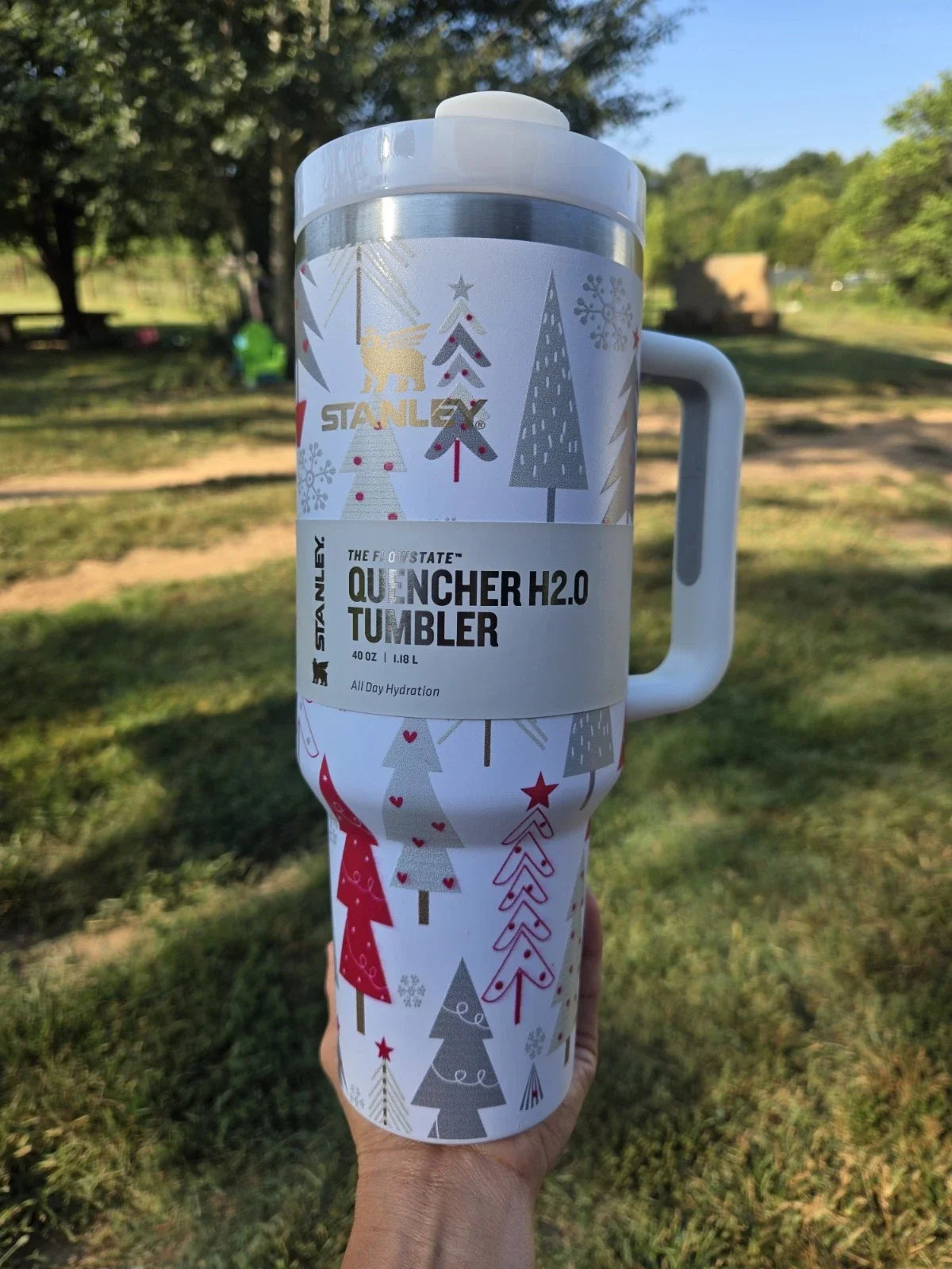 Quencher H2.0 Flowstate - White Red 40 Oz
