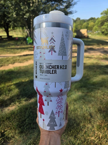 Quencher H2.0 Flowstate - White Red 40 Oz