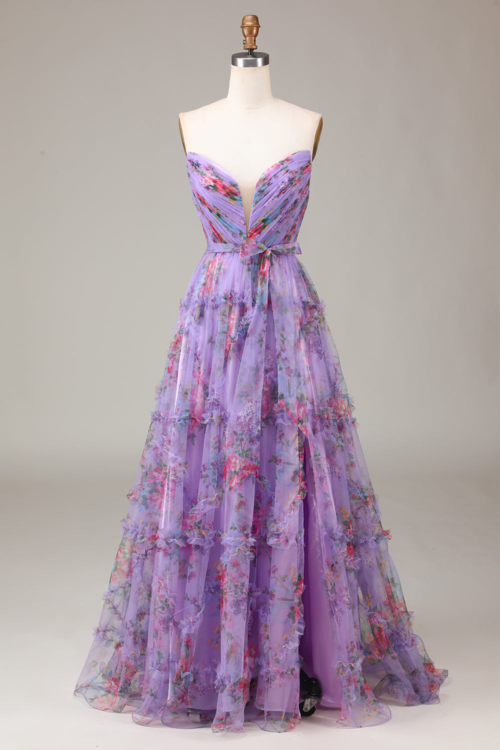 Sweetheart A-Line Dusty Rose Long Prom Dress