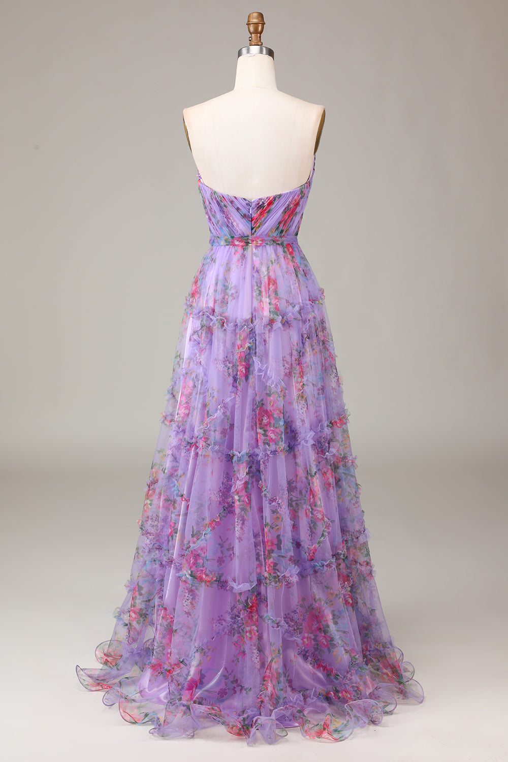 Purple Sweetheart A-Line Prom Dress