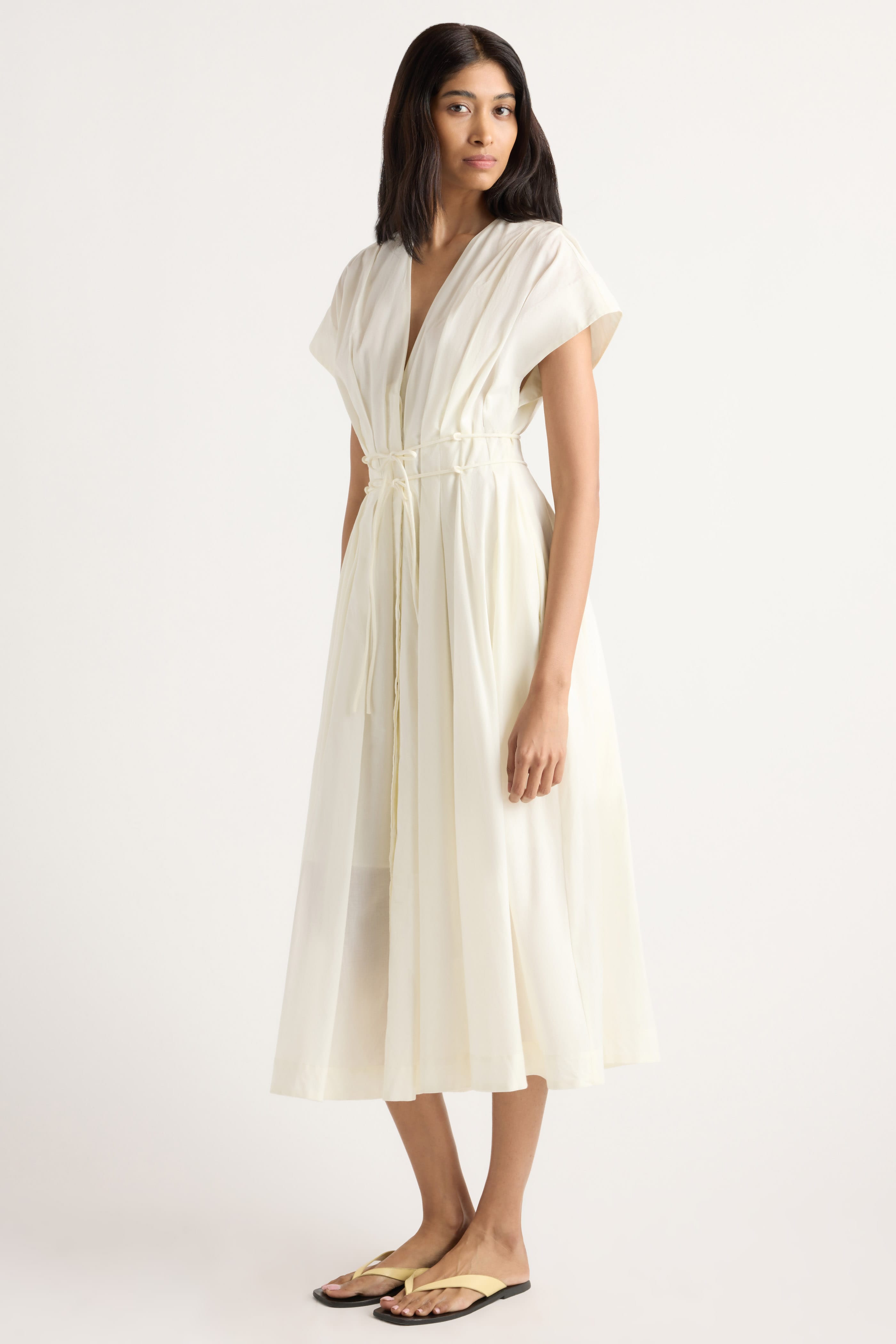 Yvette Cotton V-Neck Dress
