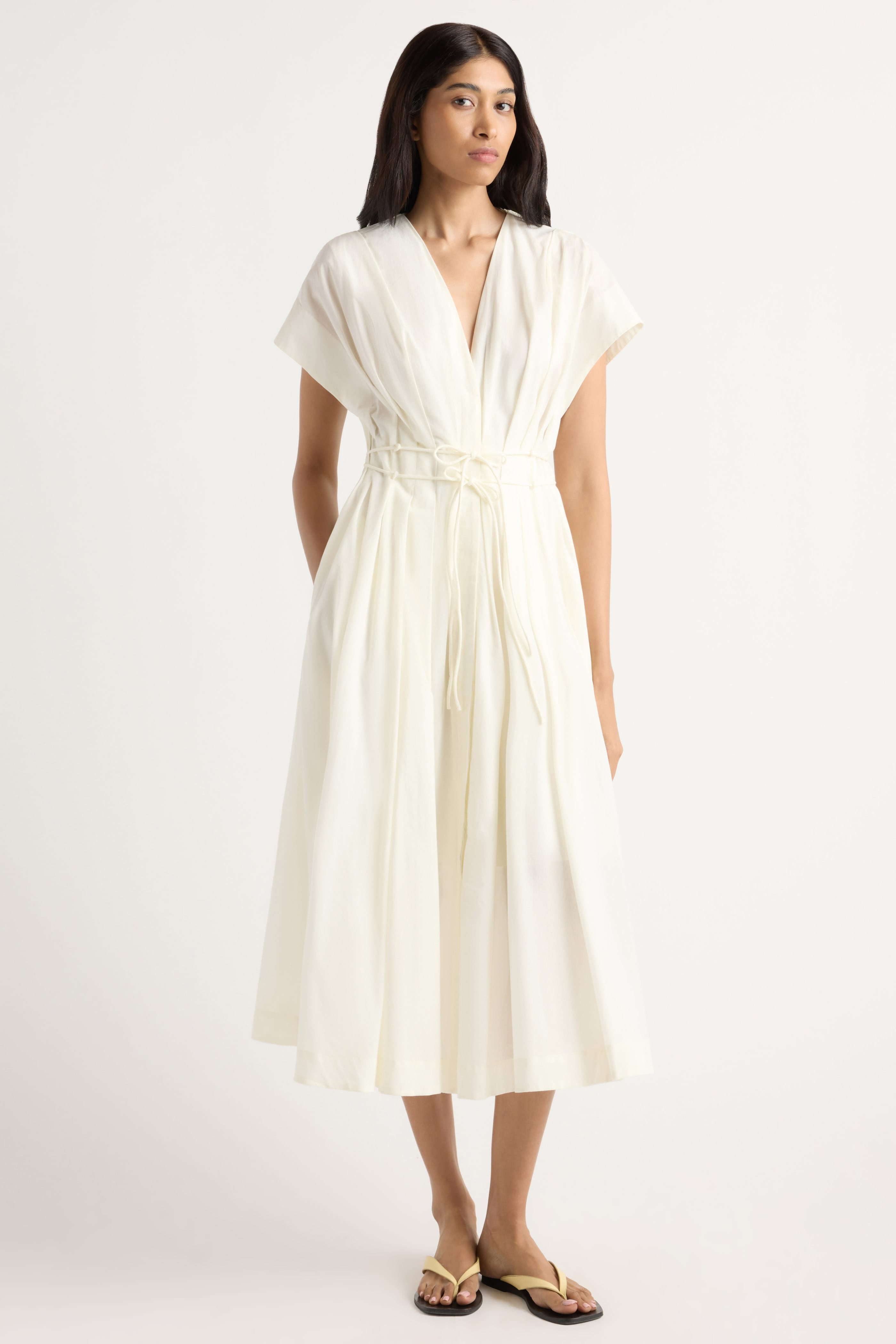 Yvette Cotton V-Neck Dress