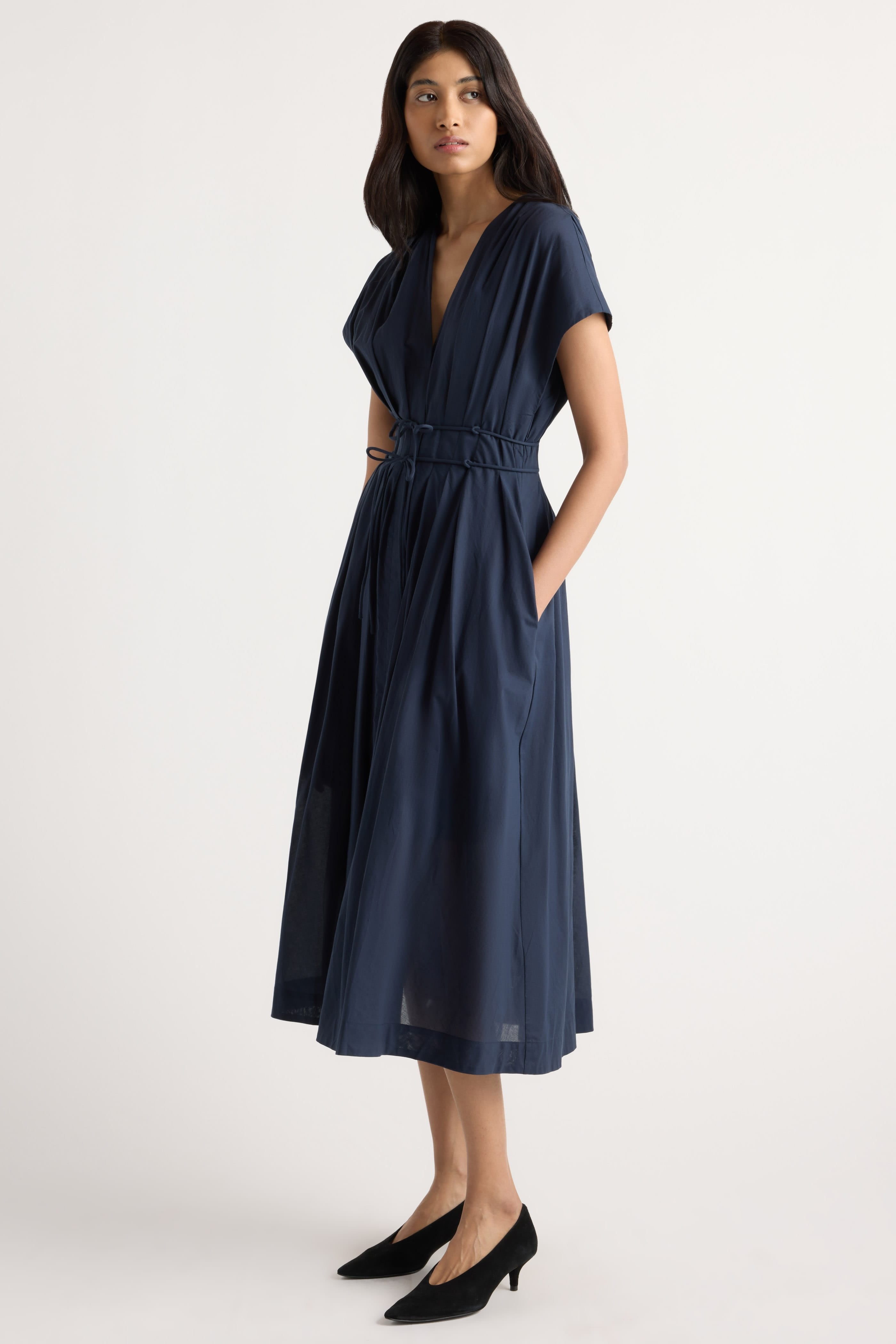 Yvette Cotton V-Neck Dress